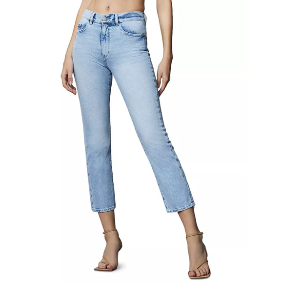 DL1961 Patti Straight High Rise Vintage Ankle Jeans Jet Stream Size 34 2575 - Picture 1 of 1